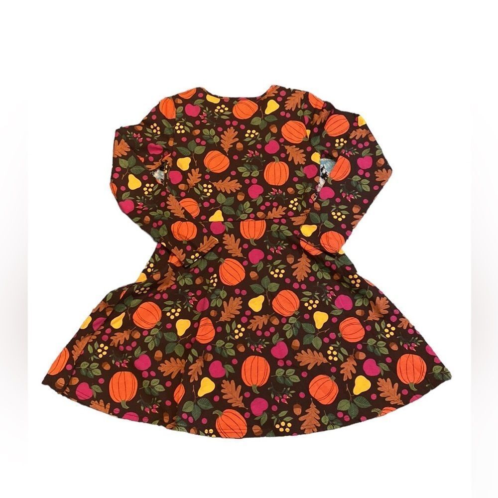 The Children’s Place Girls Fall Leaf Babydoll Dress - Dkhazelnut - Picture 4 of 4